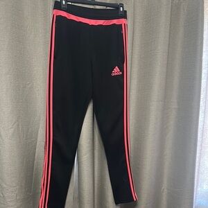 Adidas Black and Pink Leggings with Stretchy Fit